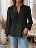 2024 Women's Appliqué Cutwork Ruching Shirt