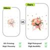Pink Rose Bouquet Static Cling Stickers, Removable Kitchen Living Room Home Decor Decals