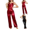 Damen Luxus Serie Netz-Einsatz Europäisch und Amerikanisch Sexy Trägerhosen-Set Hauskleidung
