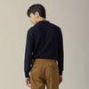 MANNERGRAM Classic Cable Long Sleeve Collared Knit Navy