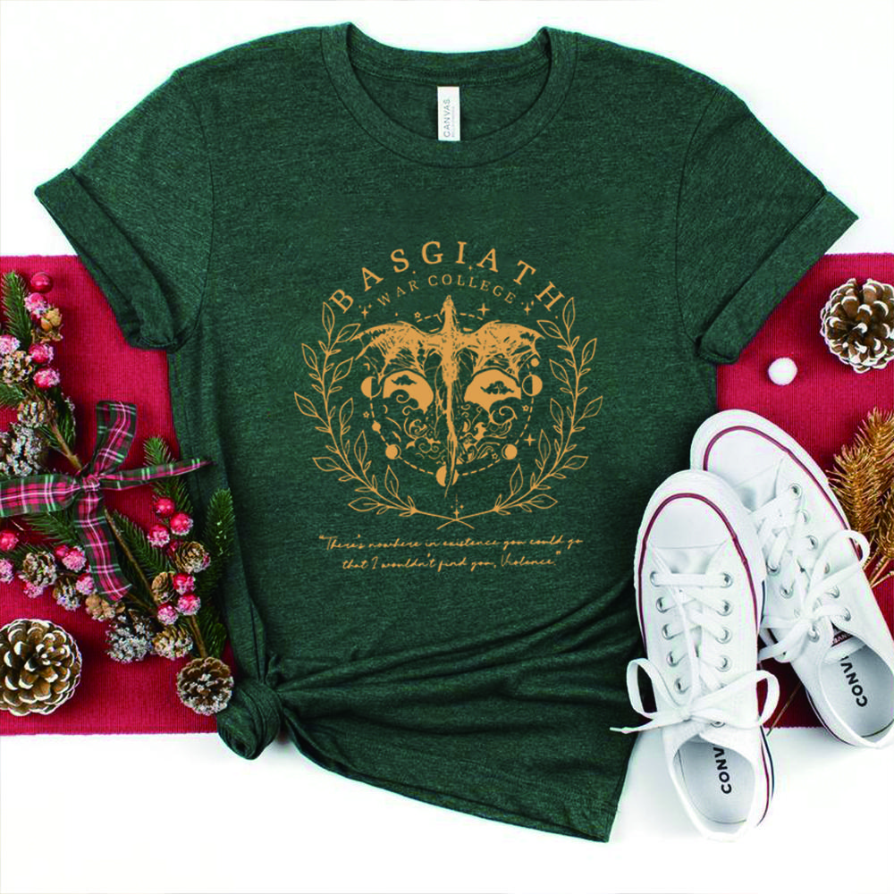 Basgiath War College T-Shirt Ästhetisches Fourth Wing Shirt Retro Fly or Die Shirts Fourth Wing Riders Quadrant Tee Bücherhaftes Geschenk