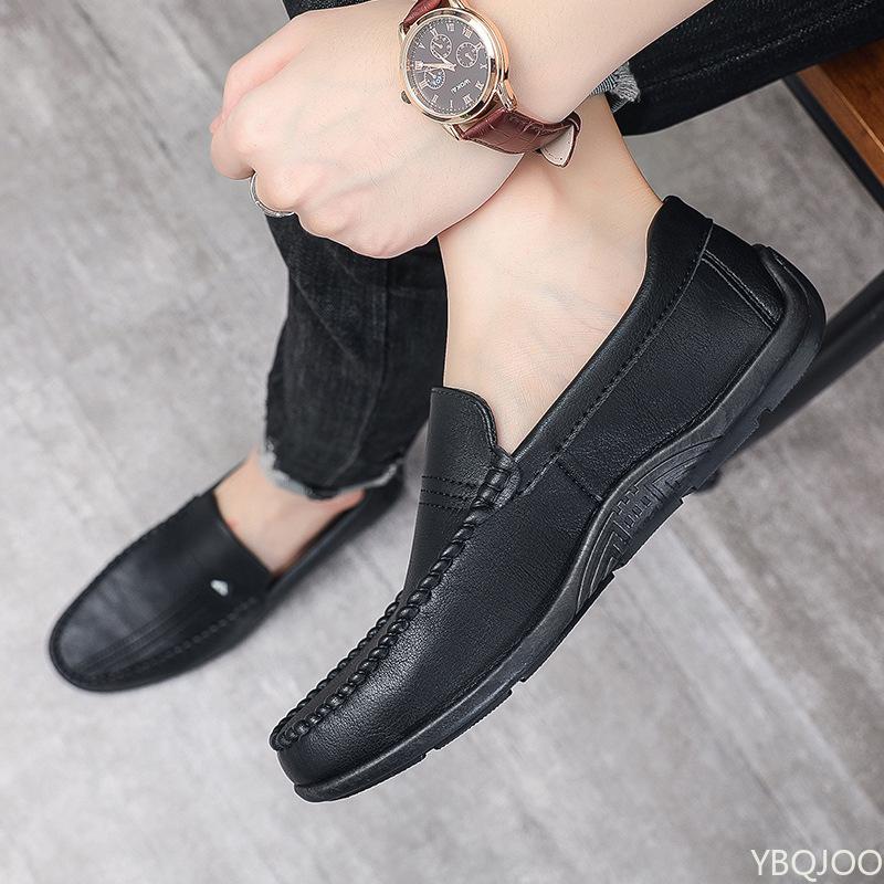 Men's Flat Bottomed New Casual Single Shoe Cover with Soft Sole for Lazy People To Step On Bean Shoes Loafers Zapatos De Hombre