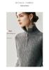 Women's High Neck Cashmere Cable Knit Sweater with Half Zip
