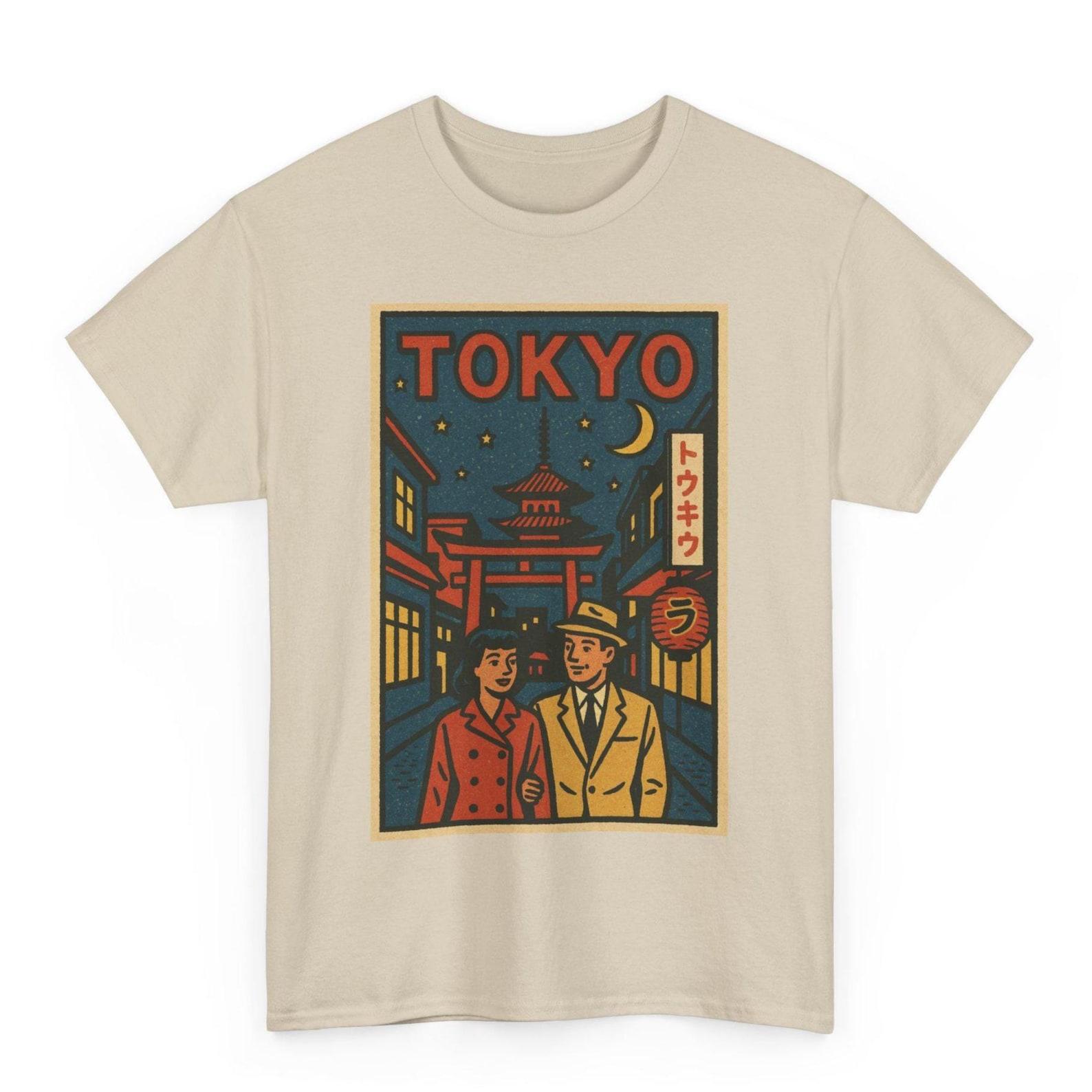Tokyo Retro Comic T-Shirt: Vintage Japan Cityscape Graphic Tee L