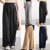 Women's Black High Waist Wide Leg Pants Pleated Flowy Casual Office Trousers
