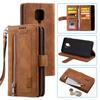 Luxury Leather Case For Motorola Moto G7 G Play G8 Power Stylus 5G ACE 2023 2022 2021 Zipper Wallet Flip Book Case Cover Funda