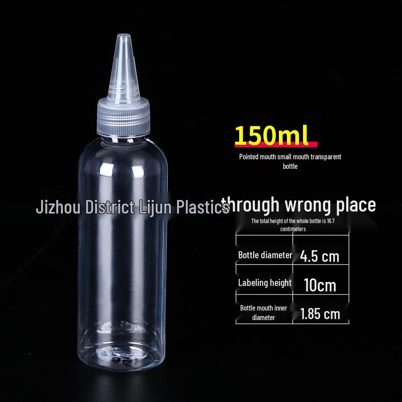 5-200ml Clear Pointed Tip Plastic Dropper Bottle