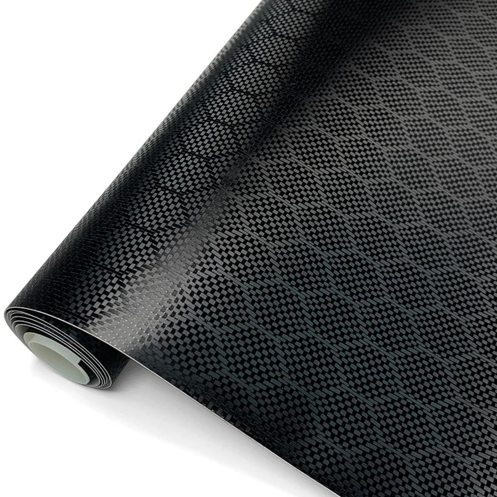 Automobile Styling Sticker Black Gloss Forging Film Waterproof Carbon Fiber Color Change Self-adhesive Decorative Accessories