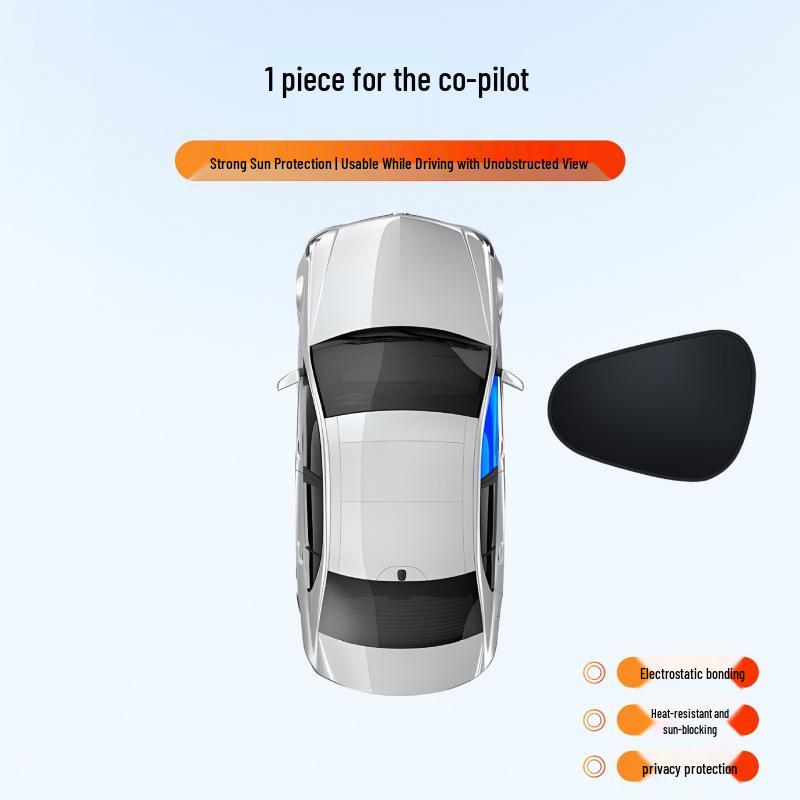 

Universal All-Season Electrostatic Sunshade for Cars - Foldable Windshield Sun Blocker with Heat Insulation.
