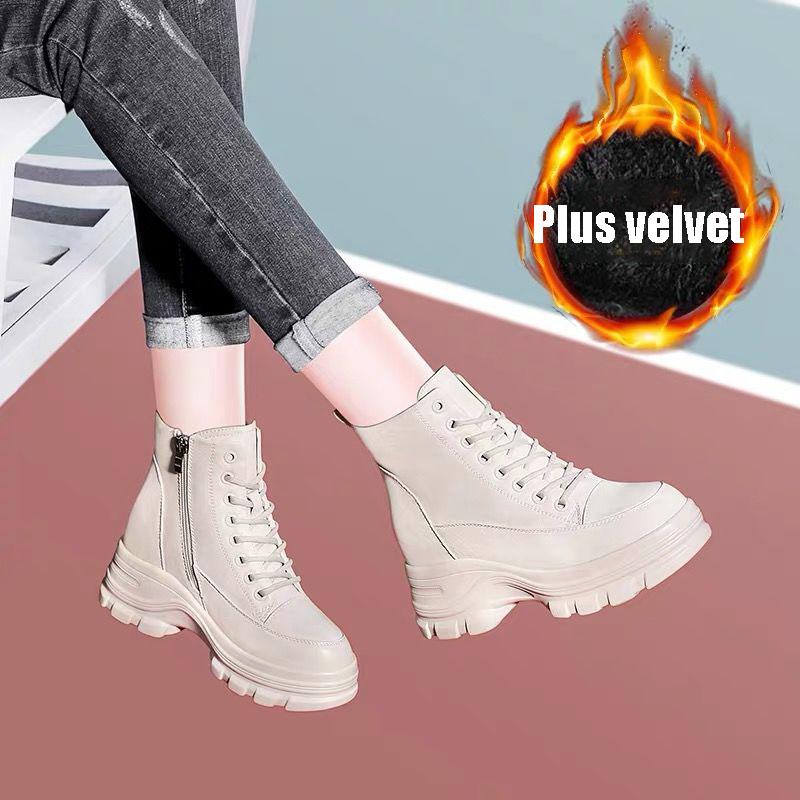 Women Winter Snow Boots High-top Shoes Casual Woman Waterproof Warm Leather Ankle Boots Female High Quality Plush Inner Boots
