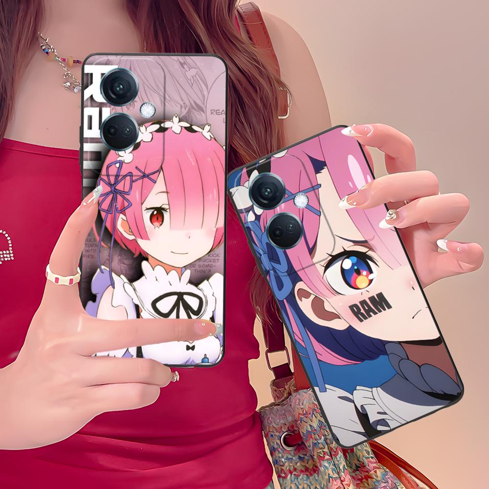 ReZero Ram Waifu Handyhülle für OPPO Find X9 X8 X7 X6 X5 X3 X2 Plus s Pro Ultra Lite Bunter Druck Schutzhülle Hülle Luxus
