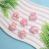 100PCS Pink Mini Flower Cake Series Resin Flatback Cabochons for Hairpin Scrapbooking DIY Jewelry Craft Decoration Accessories