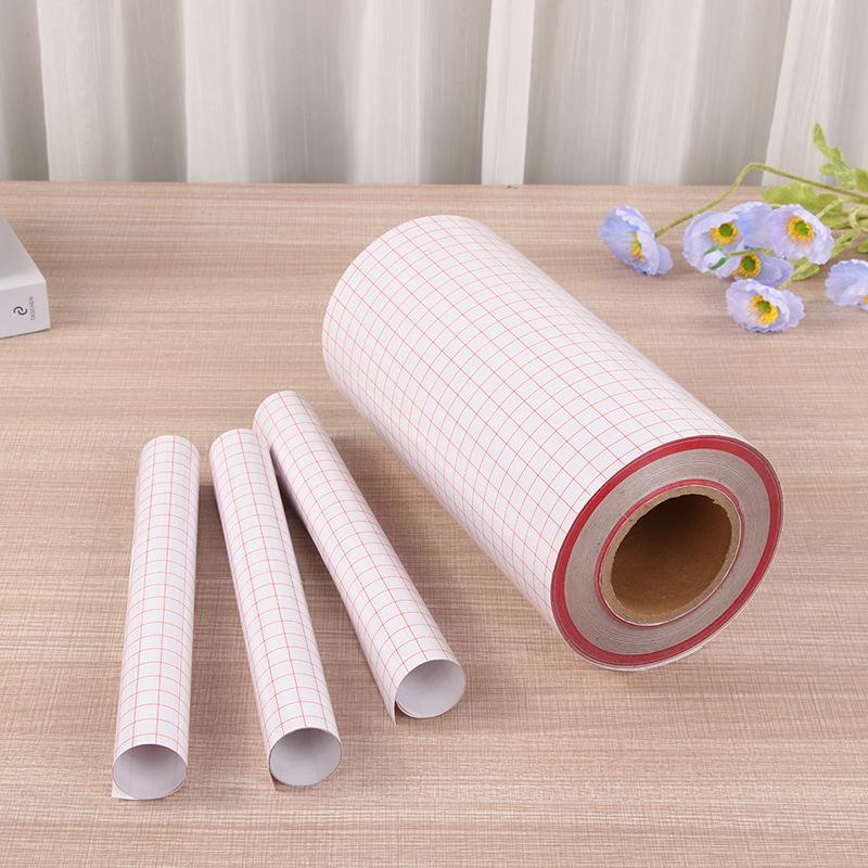 Průhledné červené samolepicí PET nálepky s přenosovým polohovacím papírem