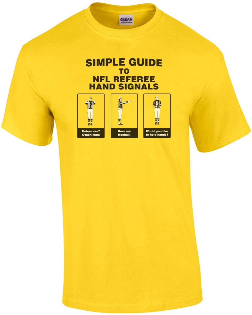 

Simple Guide To NFL Hand Signals Shirt XL