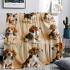 Cute puppy and kitten ID photoPrint Flannel Blanket,High quality Comfortable for All Seasons,Home Decor,Warmth and Comfort,Perfect for Christmas Gifts
