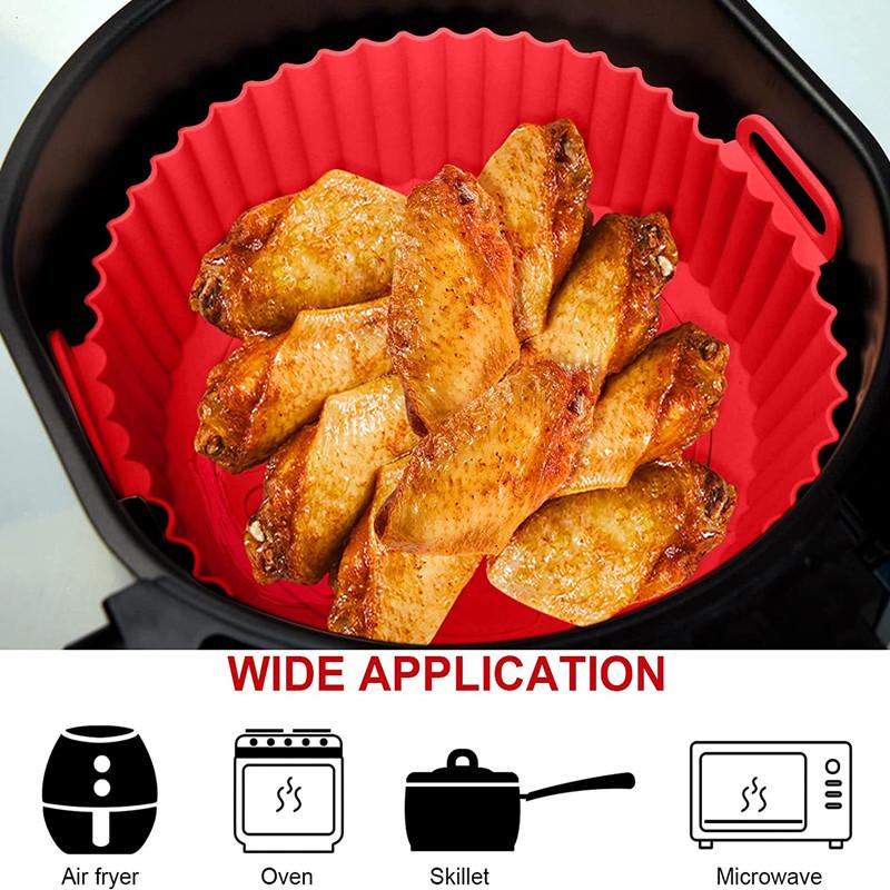 Durable Silicone Heat-Resistant Reusable Baking Tray for Air Fryers