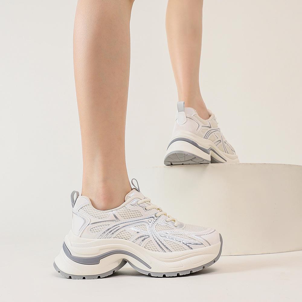 Strictly selected women's sports shoes platform dad women's shoes versatile casual shoes little white shoes non-slip breathable heightening shoes