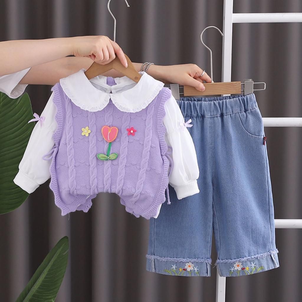 Kids Casual Long-Sleeve Set, Comfortable Daily Wear Outfits