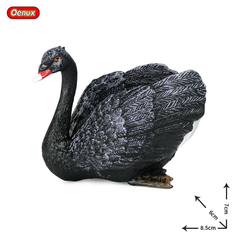 Oenux Simulation Cute Poultry Farm Animals Model Duck Goose Swan Hen Chicken Action Figures PVC Miniature Toy Xmas Gift For Kids