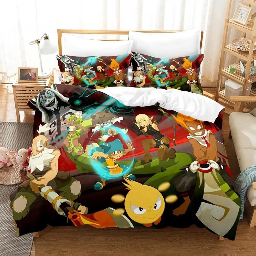New Wakfu Bedding Set Single Twin Full Queen King Size Bed Set Adult Boys Bedroom Duvet Cover Sets Wakfu 3D Print Bed Sheet Set