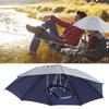 2PCS Folding Umbrella Hat Anti UV Sun Protection Outdoor Raining Tackle for Camping Hiking