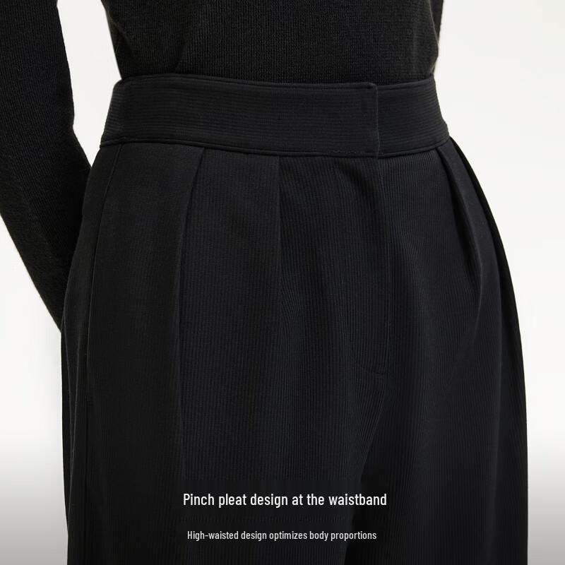 Veromoda Women's High-Waist Pleated Wide-Leg Casual Pants 3243PL013