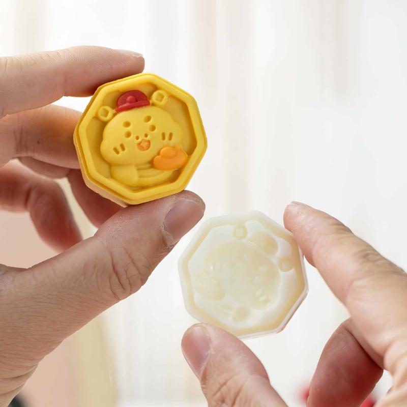 Hand Pressed Mooncakes Mold Chinese New Year Bean Pastes Cake Mould ABS Plastic Pastries Moulds for Baking Lover