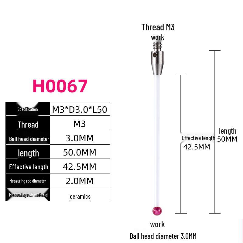 Diannan M3 Ruby Stylus 3D CMM Probe
