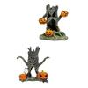 Halloween Resins Sculpture for Fish Tanks Table Displays and Outdoor Garden Decoration Featuring Stump Pumpkin