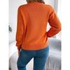 Women's Knitted Sweater - Solid Colour Lace-Up Lantern Sleeve Pullover Halloween Ladies' Top