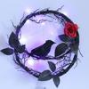 Creative Welcome Door Sign Home Wall Hanging Pendent Courtyards Front Porches Door Garlands Crow Rose Sign Ornaments