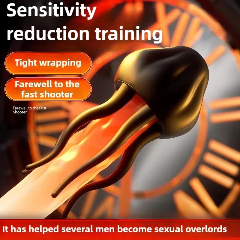 Glans Trainer for Men Male Masturbation Sex Toys Penis Massager Penis Trainer Ring Delayed Ejaculation Penis Vibrator Adult Toy