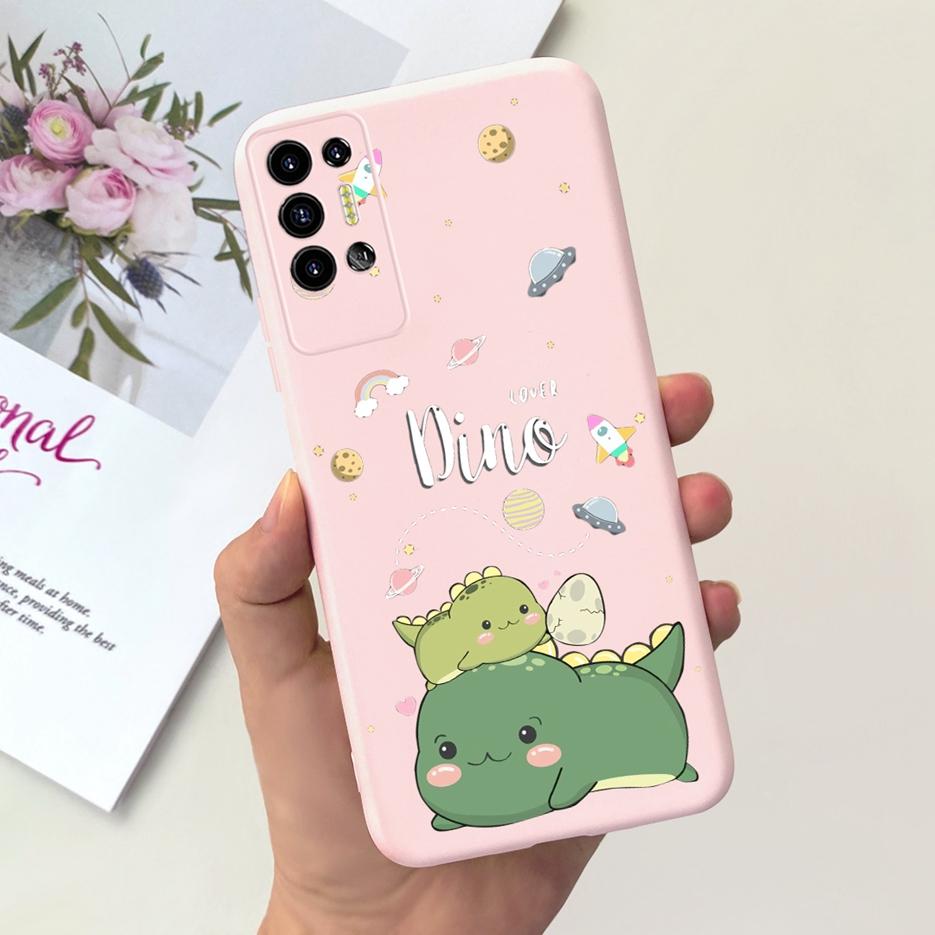 For Tecno Pova 2 Case LE7 LE7n Cute Dinosaur Cartoon Cover Soft Silicone Phone Case For Tecno Pova 2 Pova2 Back Cover 6.9'' Bags