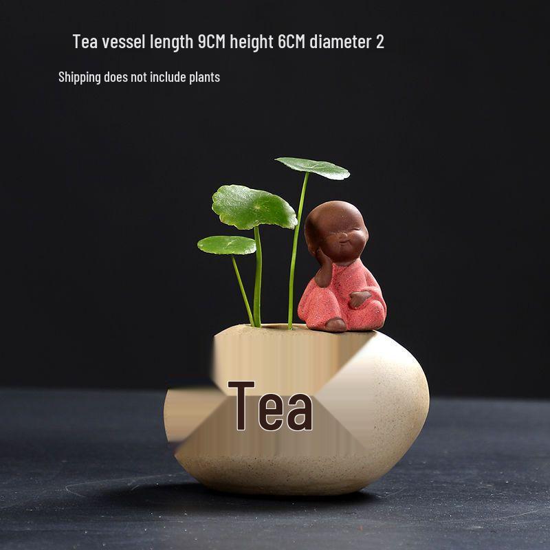 Mały ceramiczny wazon zen do hydroponiki i kompozycji ze świeżych kwiatów