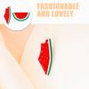 Simple Fashion Watermelon Brooch Enamel Geometric Fruit Watermelon Pin Personalized Charm Bag Decoration Jewelry Gifts