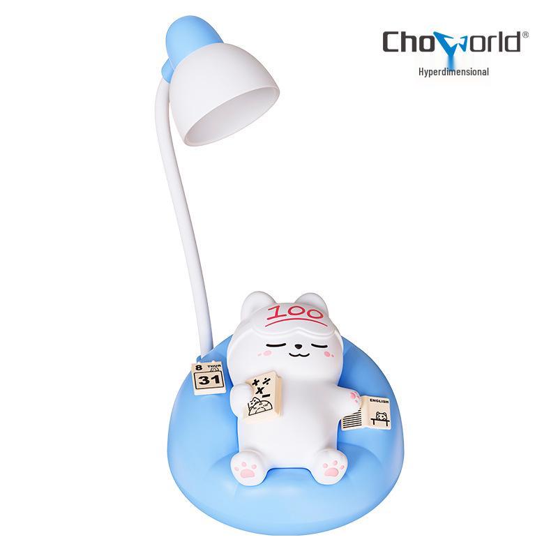 Cuddly Cat Night Light: USB Rechargeable Bedside Companion for Kids with Gentle Tap Activation and Soothing Glow for Nighttime Comfort.