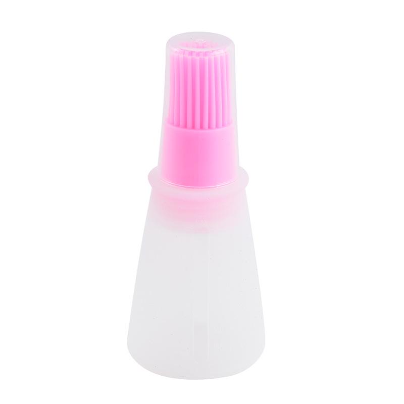 Silicone Oil Brush Bottle with Lid and Scale for High-Temperature BBQ and Outdoor Cooking