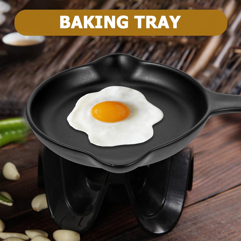 Ceramic Baking Tray Round Nonstick Oven Safe Plate for Roasting Baking Bread Cake Family Kitchen Use Egg Pan Skillet