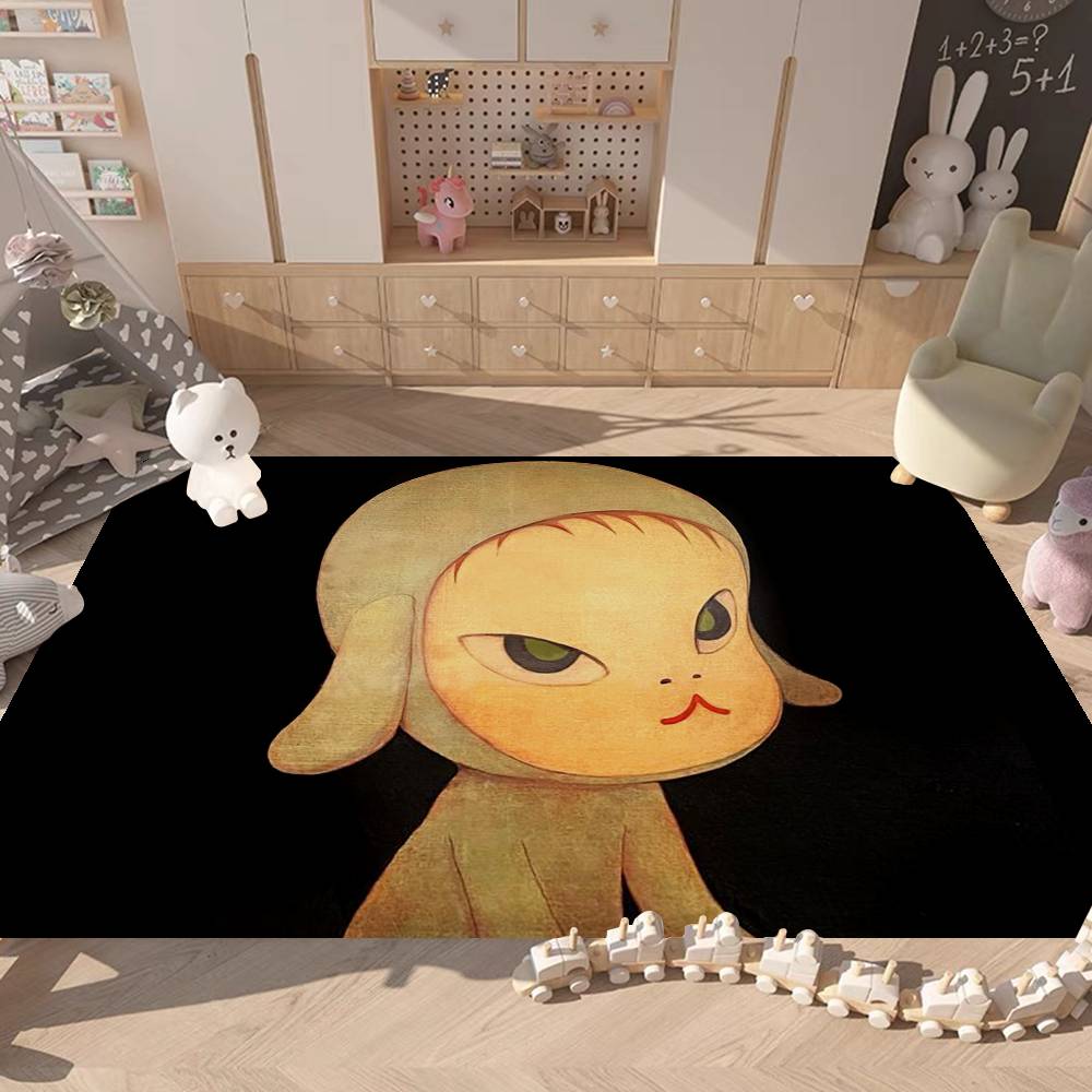 Yoshitomo Nara Dream Doll Anime Floor Mat Retro Multiple Choice Living Room Kitchen Rug Non-Slip Modern Home Decor