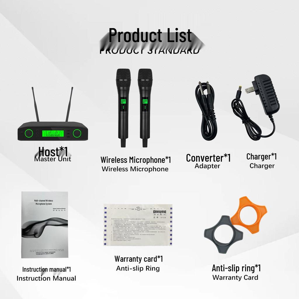 All-Metal Dual Wireless Professional Microphone for Performance & Meetings