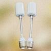Ceramic E27 Bulb Socket Extender With Full Rotation Metal Base Heat Tolerance 400W For Lighting Adjustments