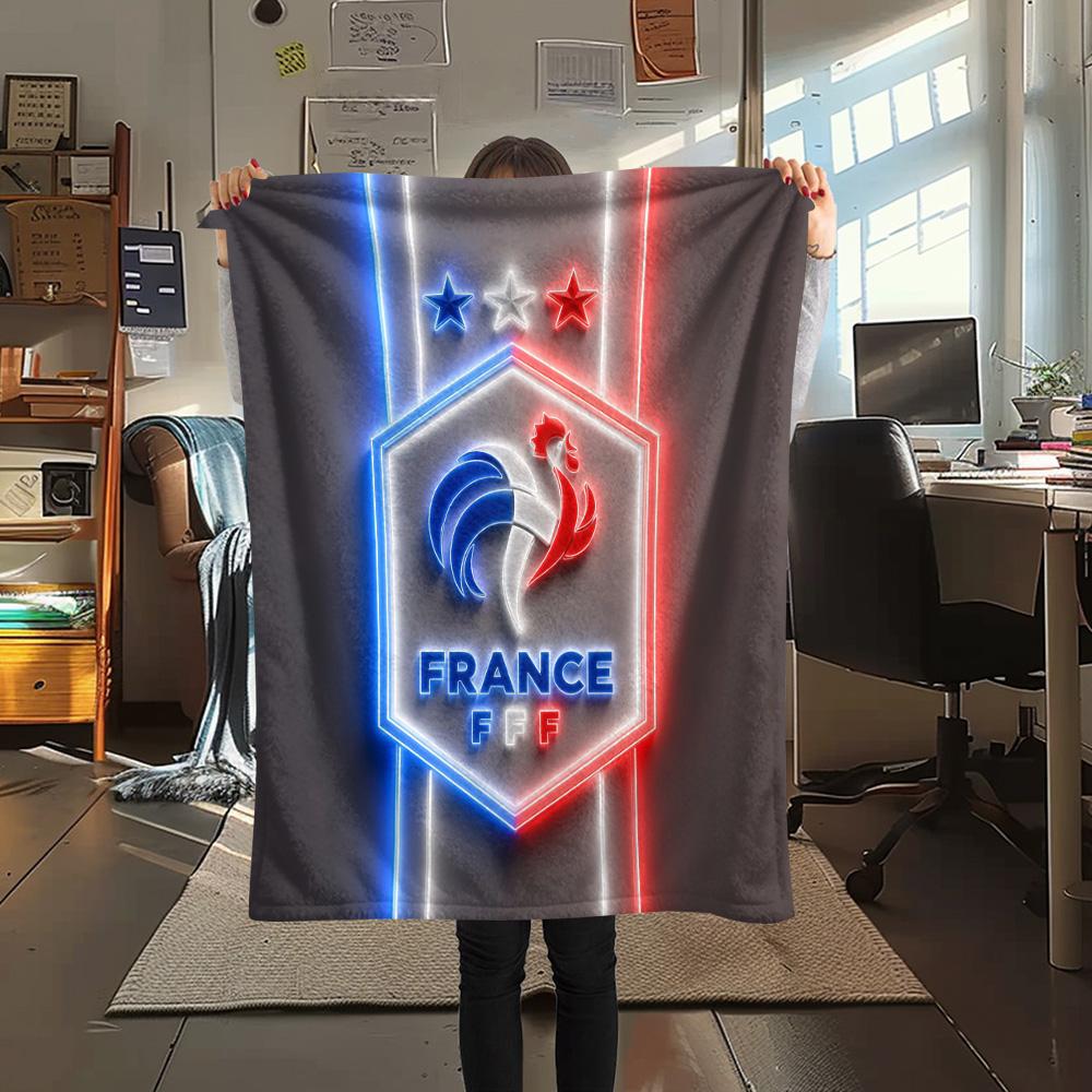 France National Football Team2 Flannel Blanket, High Quality Comfortable for All Seasons, Home Decor, Warmth and Comfort