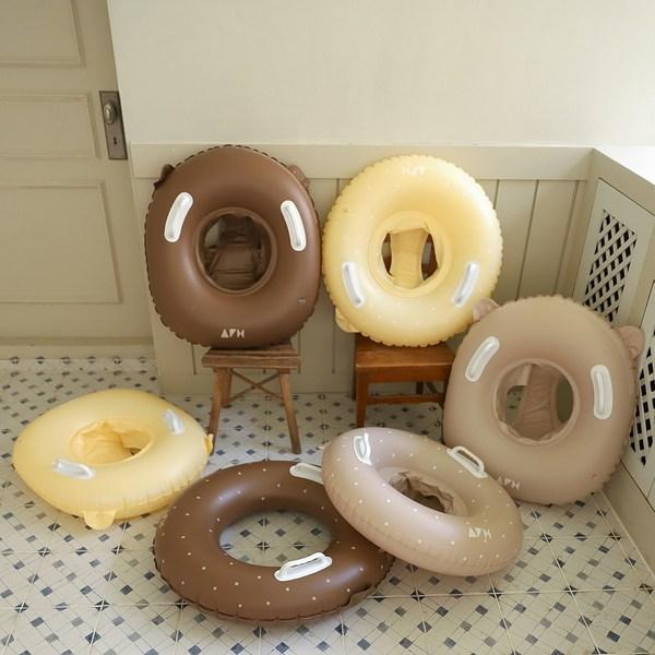 All for Home Donut Emotional Baby Tube KC Certified Cushion Walker, Lemon Cream, 1 Piece, Korean Water Fun Items