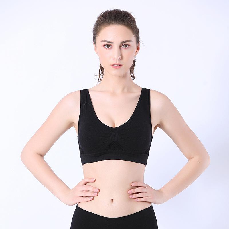 Mesh Breathable Hollow-Out Sports Bra - No Underwire Yoga Exercise Bandeau for Women