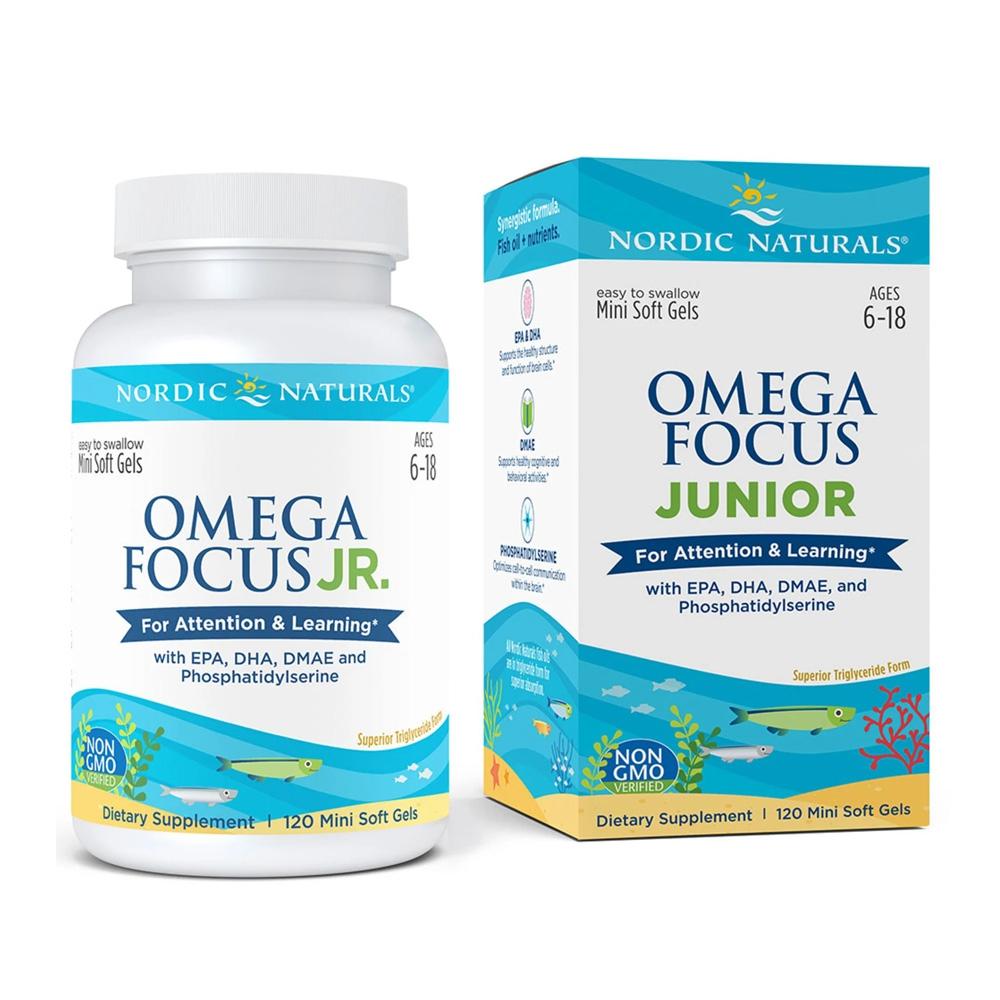 

Omega Focus Junior 900 mg DHA 545/EPA 225, 120 Mini Softgels