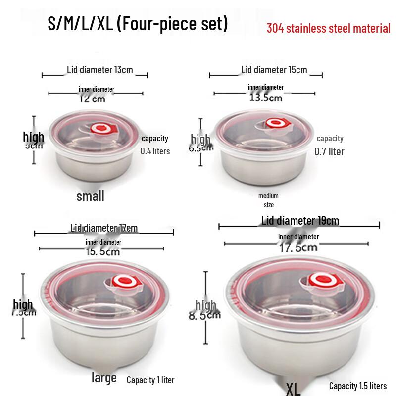 Lainuo 304 Stainless Steel Food Container Set