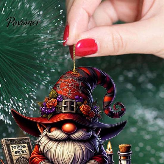Acrylic Halloween Ornaments 2025 Gnome Advent Calendar 2D Hanging Multi-purpose Decor Set 24 Days Countdown for Holiday Home Festive Decorations