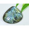 Natural Labradorirte Carving Heart Mineral Cabochon Loose Gemstone 37X41MM SK-2986
