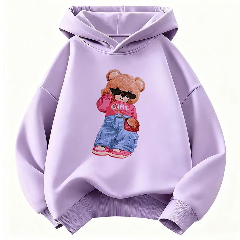 Streetwear Bear Design Y2k Kids Hoodie Hip Hop Children's Sweatshirt Hoody Casual Hoodies for Boys Girls Clothes