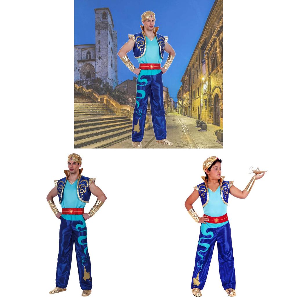 Halloweenský Cosplay Kostým Aladina a Kouzelné Lampy ze Směsi Polyesteru Pro Chlapce na Divadelní Představení